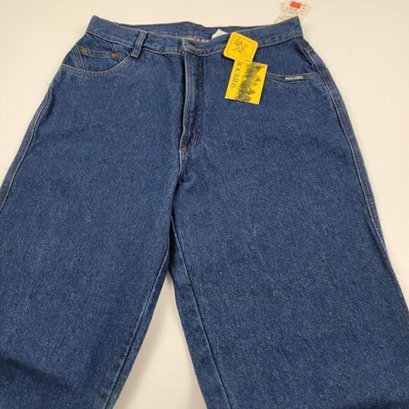 VTG Rockies Rocky Mountain High Rise Mom Jeans ASL Blue Denim 33/15 Bareback 90s - Picture 2 of 14